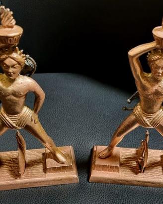 Fermalibri in bronzo - rame " Colosso di Rodi"