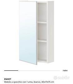 2 MOBILETTI SPECCHIO BAGNO IKEA