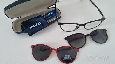 Occhiali da vista donna clip on 3 in 1