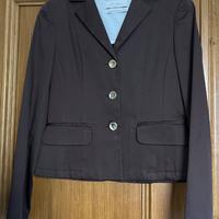 Giacca marrone  in rasatello di cotone