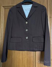 Giacca marrone  in rasatello di cotone