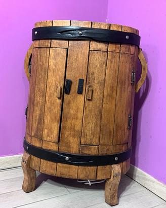 mobile bar rustico con luce interna