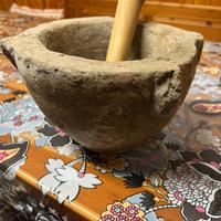 Mortaio in pietra con Pestello in legno