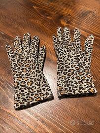 Guanti invernali con stampa leopardata Nuovi