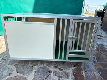 Trasportino in alluminio per cani