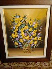 Quadro con vaso fiori 