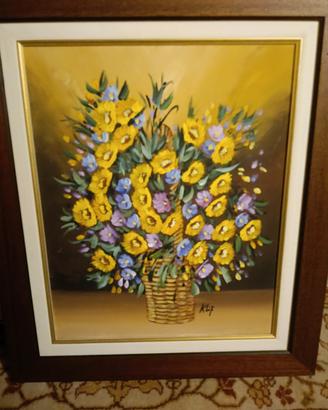 Quadro con vaso fiori 