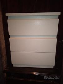 Comodino/cassettiera bianco 