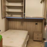 armadio a ponte con letto una piazza e mezzo