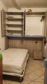 armadio a ponte con letto una piazza e mezzo