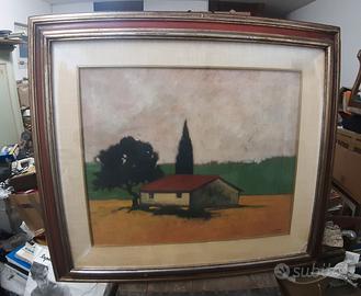 Quadro olio su tela paesaggio Gilberto Filibeck.