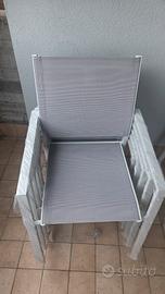 set 6 sedie nuove da giardino