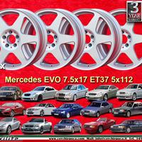 4 pz. cerchi Mercedes Evo 7.5x17 ET37 124 201 202