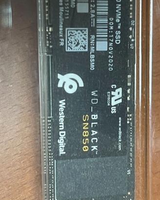 SSD WD Black SN850 SSD NVMe M.2 PCIe 4.0 da  500GB