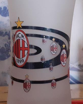 1 Boccale Bicchiere birra design team calcio Milan