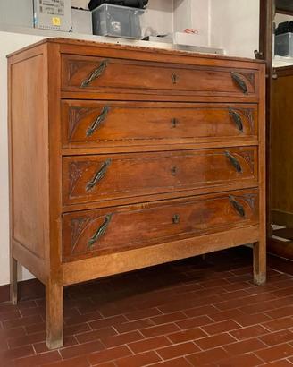 Cassettone antico stile liberty