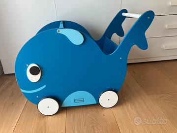 Balena portagiochi primi passi Rocket Baby
