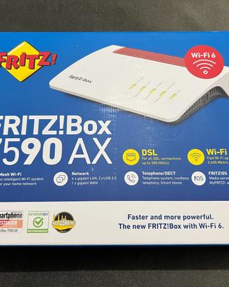 FRITZ!Box 7590 AX – Router Wi-Fi 6 – Nuovo Sigilla