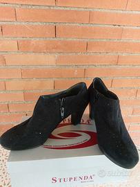 Stivale tronchetto donna, n.39 in camoscio,