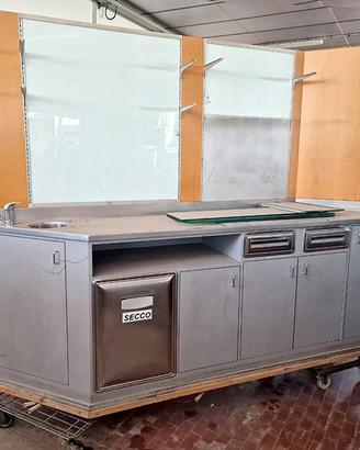 retro banco bar con porta bottiglie usato