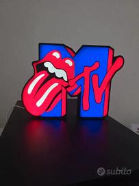 Lampada LED MTV Rolling Stones – Lightbox 3D