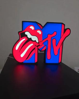 Lampada LED MTV Rolling Stones – Lightbox 3D