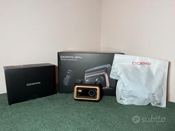 Dash cam 4k 3 canali + modulo 4G + kit batteria
