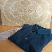 Elegante Camicia Dolce & Gabbana Nera TG M Nido d'