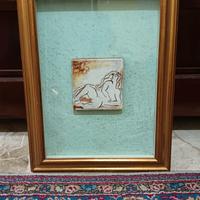 Quadro in Ceramica cm. 48X38 Artista quotata Lucia