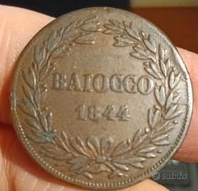 Vaticano,papa Gregorio XVI, baiocco 1844