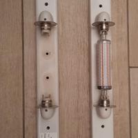 2 applique da soffitto,a LED, in metallo di Murano