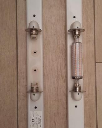 2 applique da soffitto,a LED, in metallo di Murano
