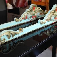 Coppia di bordi/cornice vintage, intarsiati legno