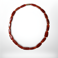 Collana Vintage Corniola Rossa 43 cm