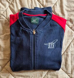 Felpa  Henry Cotton's con Zip - Blu e Rossa
