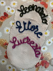 Tovagliette all’americana colazione personalizzate