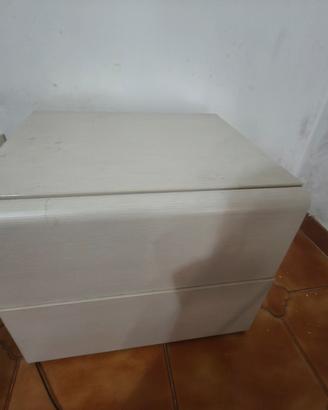 2 comodini in legno doppio