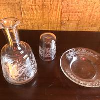 Caraffa Vintage per Acqua con bicchiere e piattino