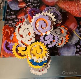 72 fustellati fiore in feltro