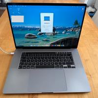Macbook Pro 16 pollici i7 Ram 16 GB 512GB memoria