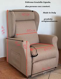Poltrona elettrica alza persone Made in Italy