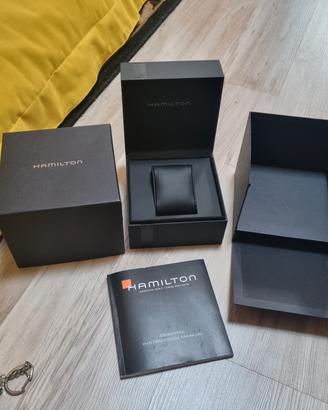 scatola orologio hamilton 