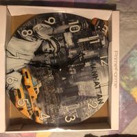 Orologio da parete in vetro stampa New York