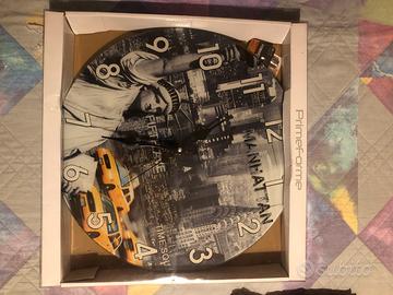 Orologio da parete in vetro stampa New York