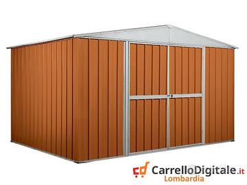 Box in lamiera di Acciaio 360x260cm legno chiaro