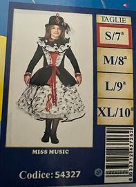 Vestito di carnevale miss musica