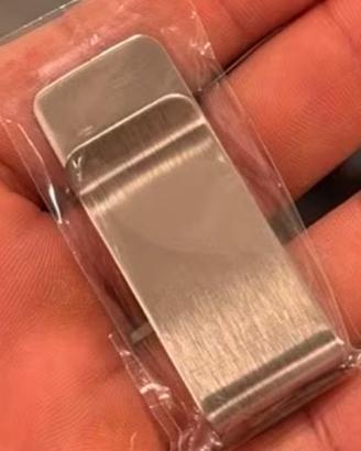 Fermasoldi acciaio inox satinato