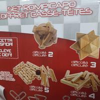 gioco set rompicapo in legno