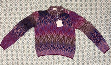 Liu Jo Maglione Alpaca Lana Gioiello Rosa Viola