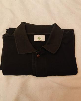 Polo Lacoste nera S uomo